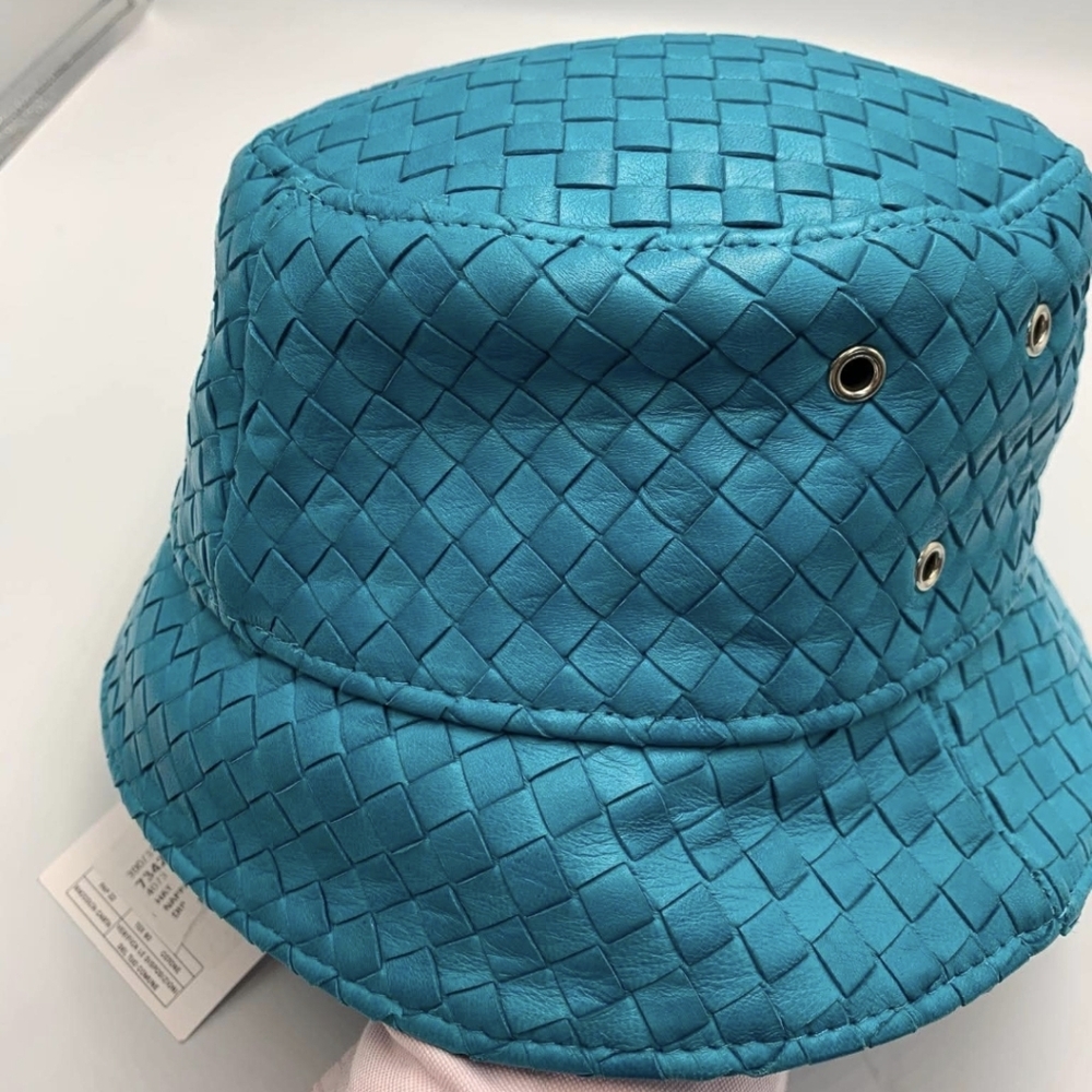 Bottega Leather Bucket Hat